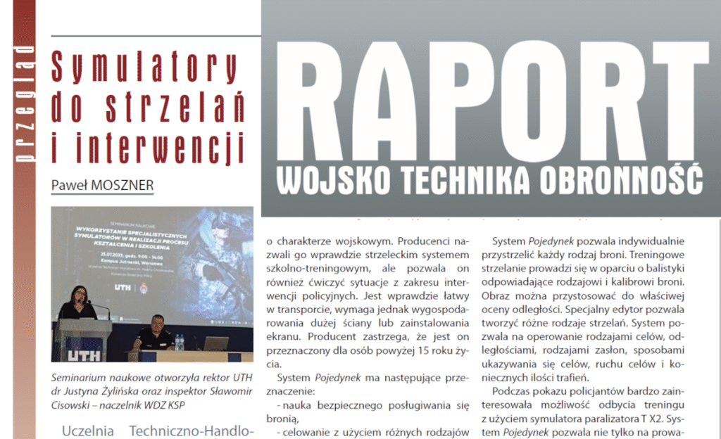 Miesięcznik Raport WTO o systemie szkolno-treningowym POJEDYNEK