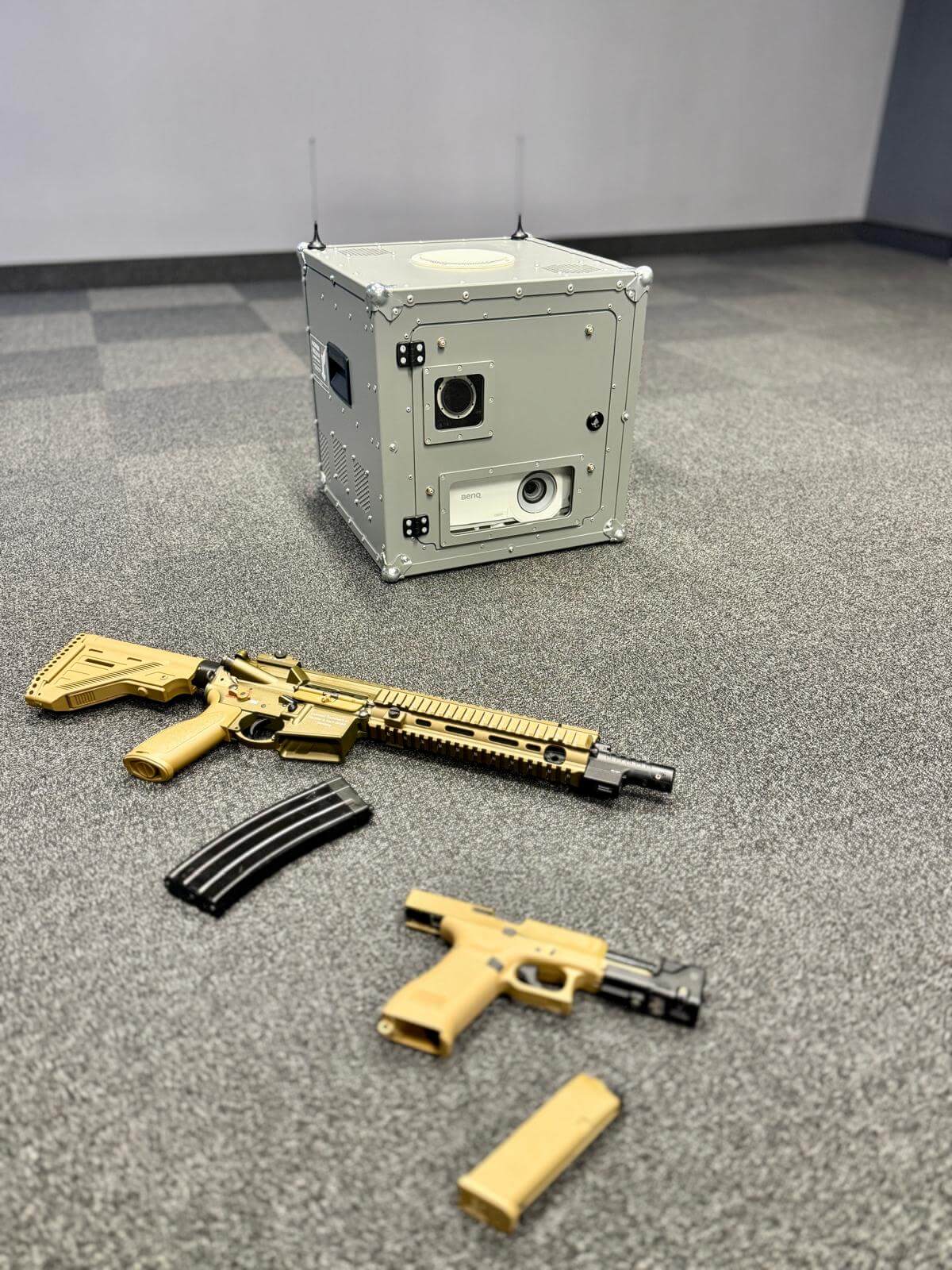 pojedynek strzelnica wirtualna laserowa replika repliki asg green gas hk416 glock 19 17