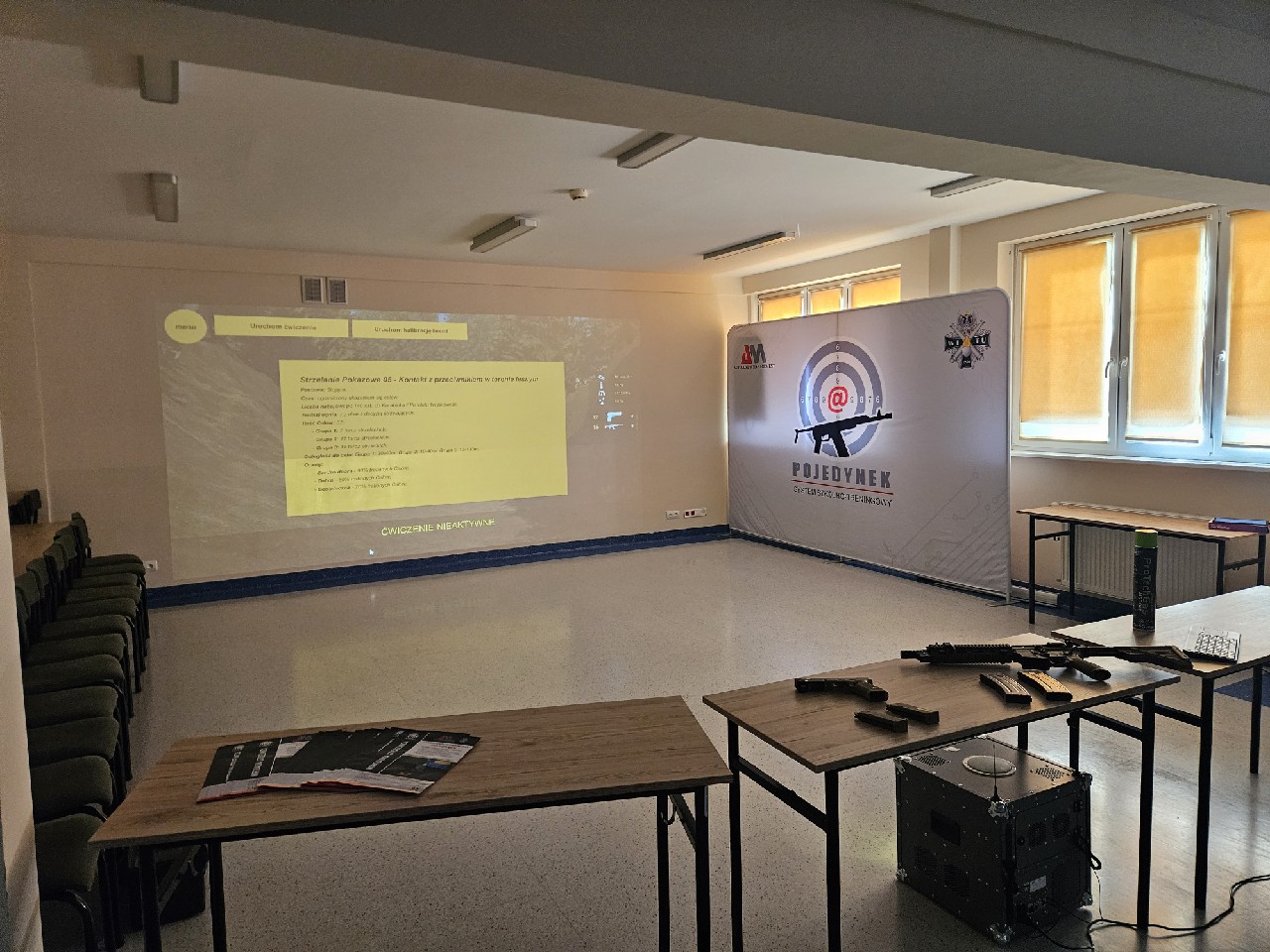 Wirtualna strzelnica na konferencji naukowej Uniwersytetu Kaliskiego im. Prezydenta Stanisława Wojciechowskiego. System szkolno-treningowy POJEDYNEK. Autocomp Management